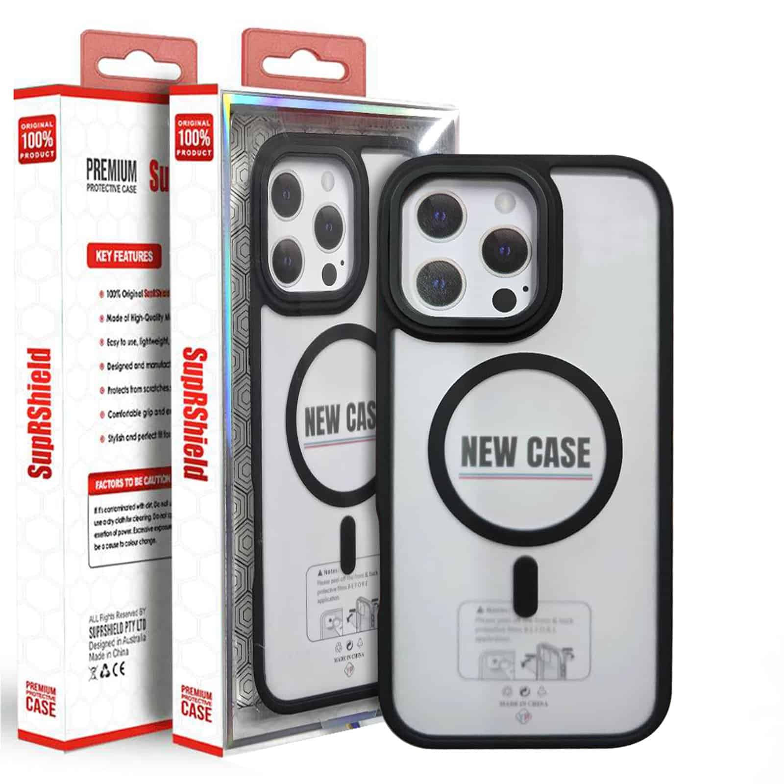 Black For Apple iPhone Matte Acrylic Hard Clear MagSafe Magnetic Shockproof Case Cover