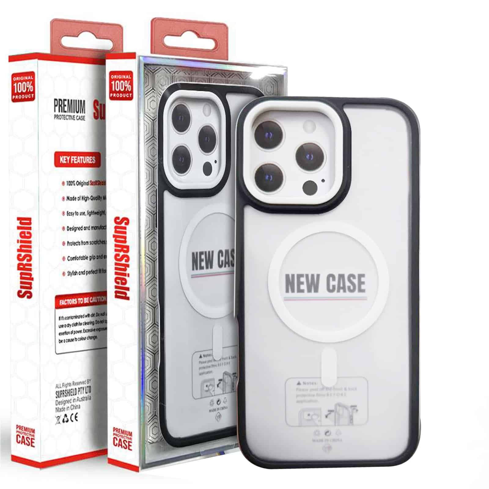 White For Apple iPhone Matte Acrylic Hard Clear MagSafe Magnetic Shockproof Case Cover