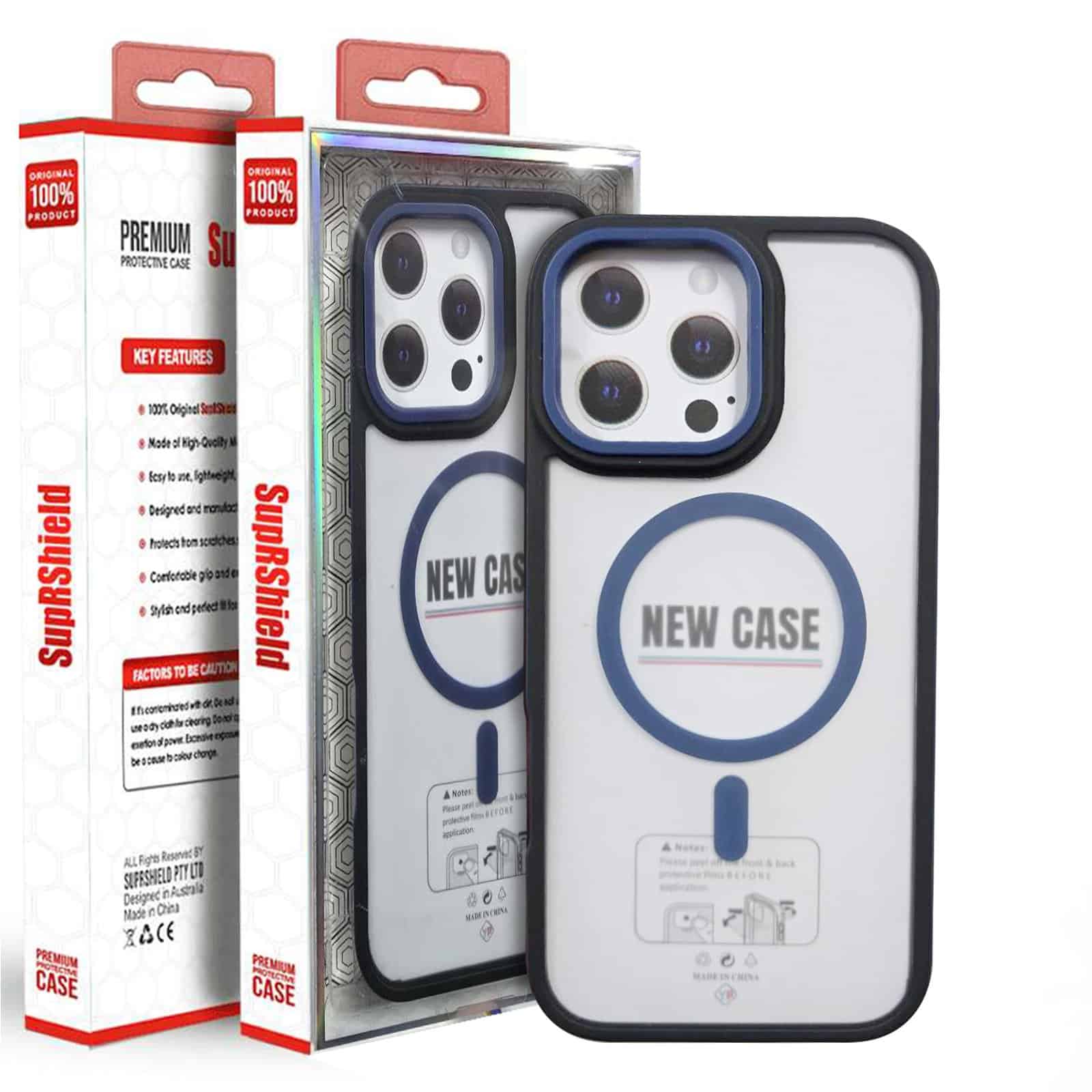 Blue For Apple iPhone Matte Acrylic Hard Clear MagSafe Magnetic Shockproof Case Cover