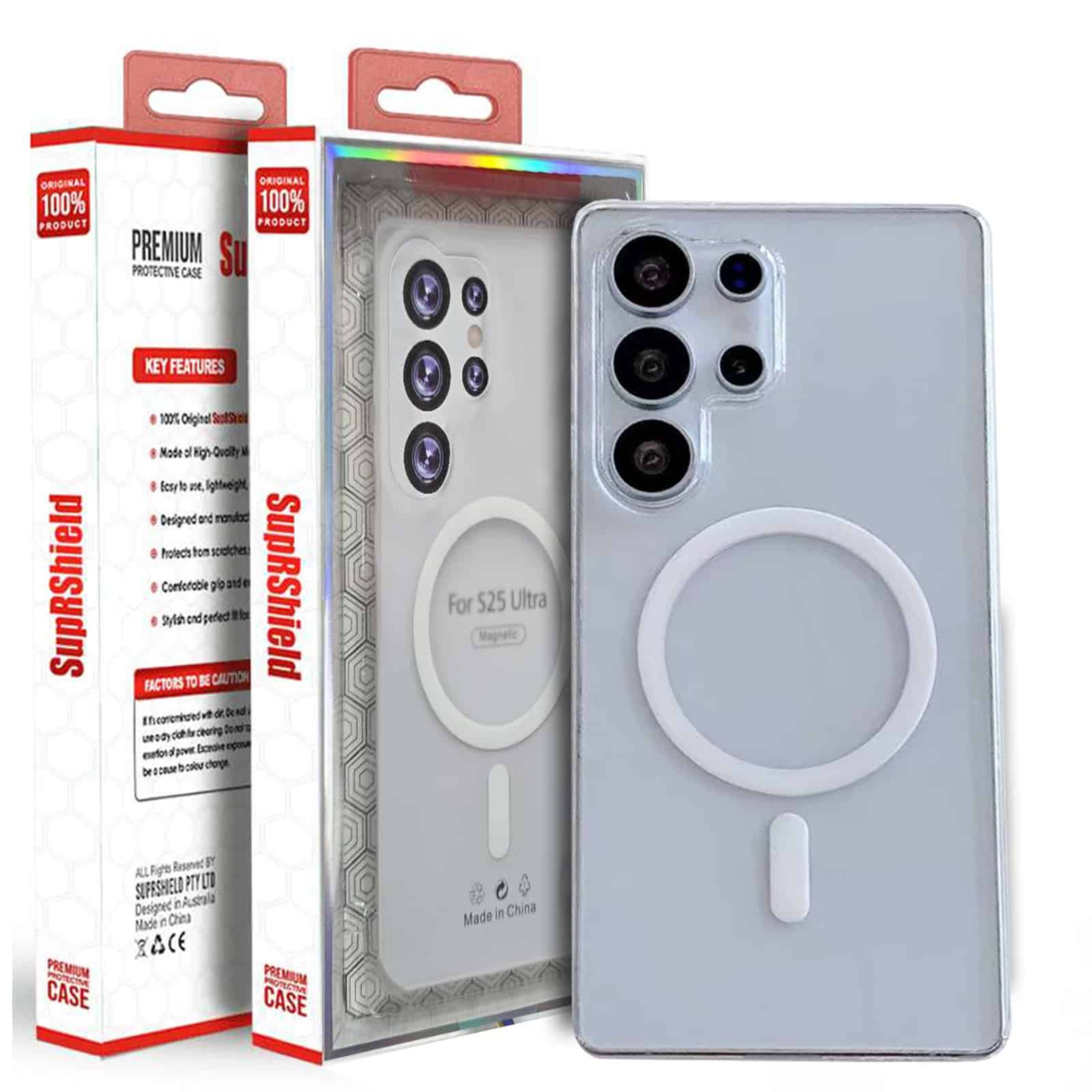 For Samsung Galaxy S24 Ultra / S25 Ultra Anti Glare Matte Hard TPU Clear MagSafe Case Cover