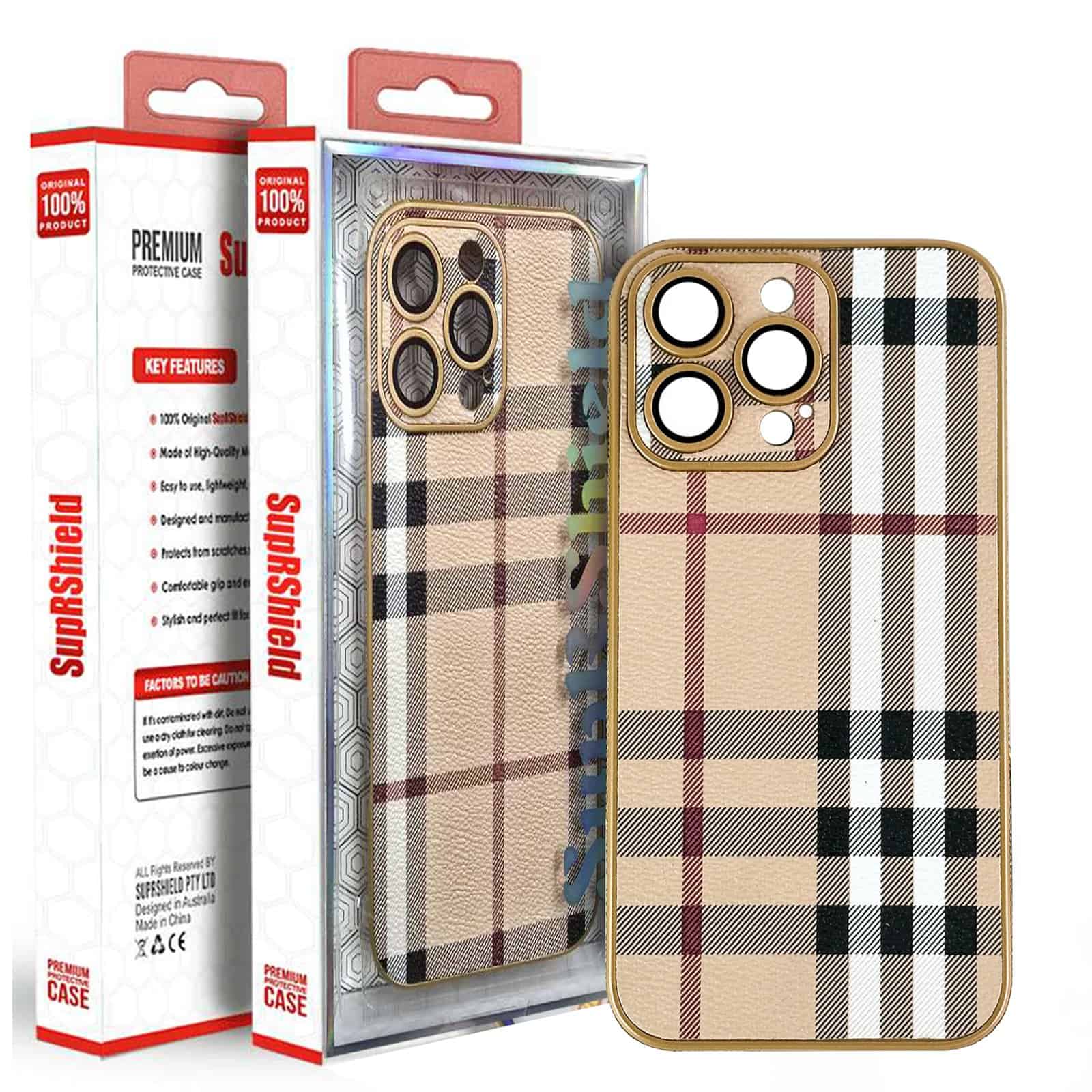 With Camera Lens Protector, Luxury PU Leather Plating Edge Slim Soft Protective Case Cover for Apple iPhone