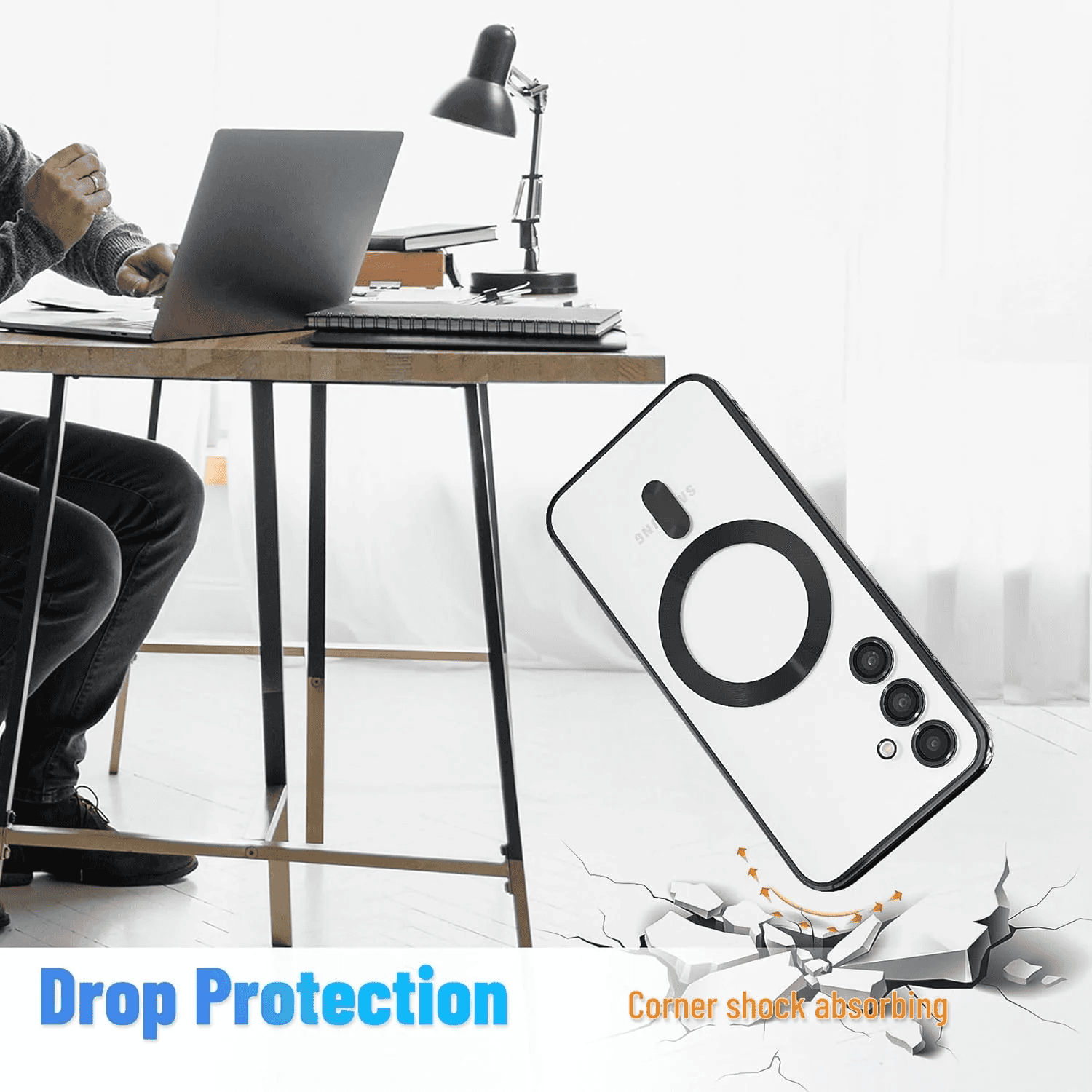 For Samsung Galaxy A16/A36/A56 Plating MagSafe Magnetic TPU Back Clear Case Cover