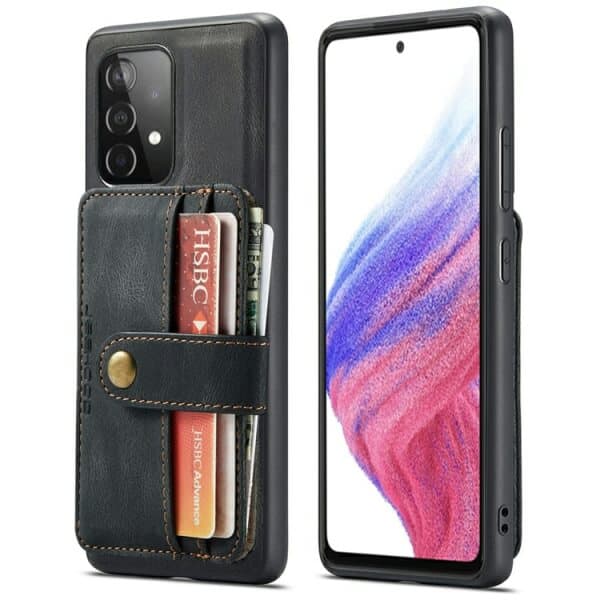 JEEHOOD For Samsung Galaxy A Series Wallet Leather Case with Detachable Ultra Slim RFID Blocking Back Card Holder