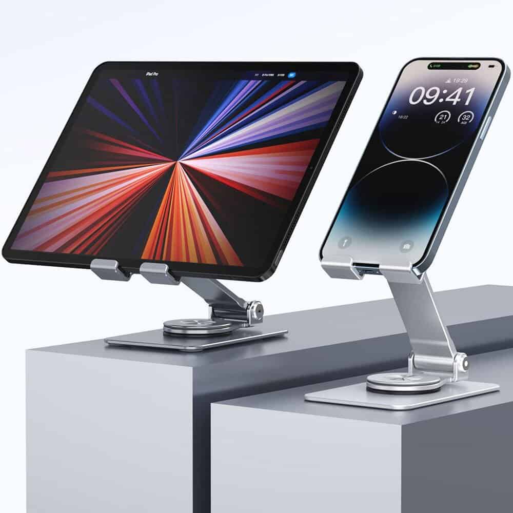 360° Rotate Metal Desk Mobile Phone Adjustable Desktop Tablet Holder Stand For iPhone /iPad/Tab /Samsung Galaxy /Google /Nokia / Lenovo /Oppo