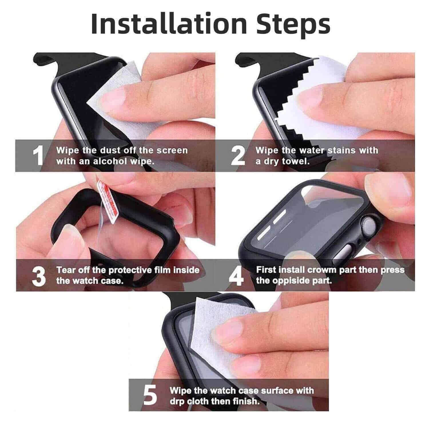 For Apple Watch 11 /10 42MM 46MM Hard Case iWatch Gel Case With Built-In Screen Protector