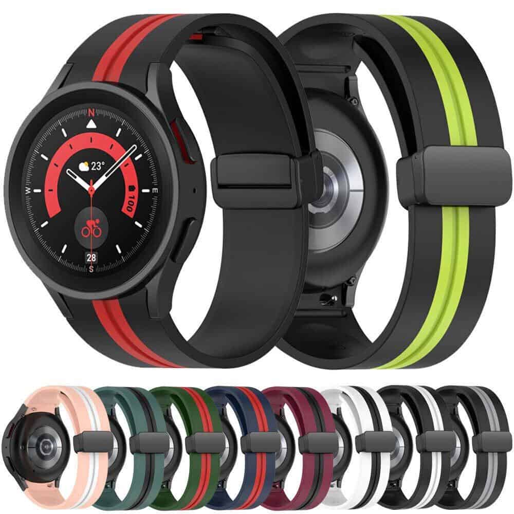 Magnetic D-Buckle Sports Wristband For Samsung Galaxy Watch 3 4MM Gear S3 Loop Strap