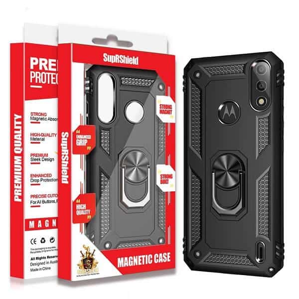 For Motorola Moto Heavy Duty Shockproof Rugged Magnetic Ring Case Cover