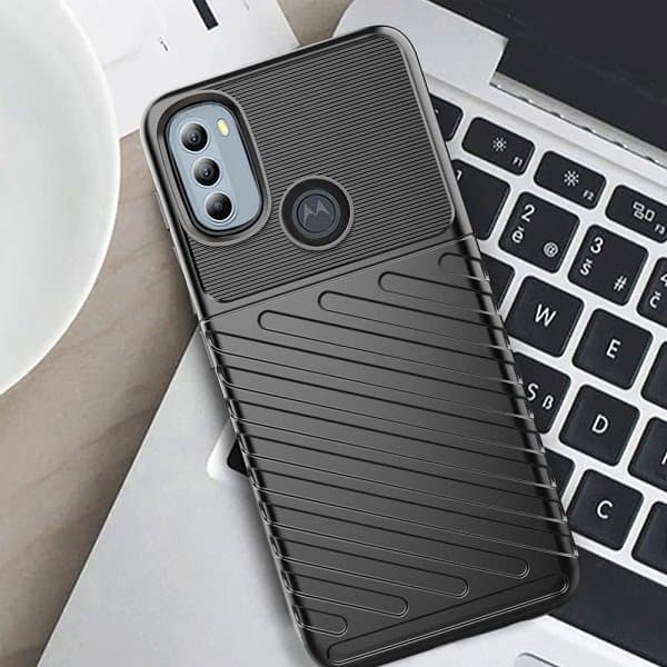 Motorola Moto G31 Case Shockproof Absorption Anti Scratch Heavy Duty Durable Drop Protection Phone Armor Back Cover (Black)