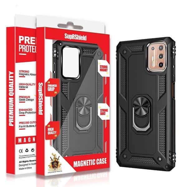 For Motorola Moto Heavy Duty Shockproof Rugged Magnetic Ring Case Cover