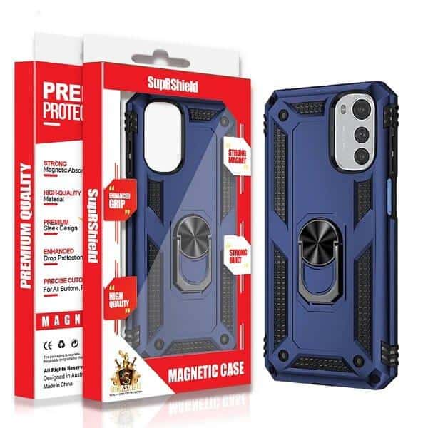 For Motorola Moto Heavy Duty Shockproof Rugged Magnetic Ring Case Cover