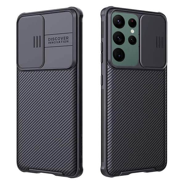 Nillkin Samsung Galaxy S22 Ultra 5G Case, CamShield Series Slim Stylish Protective Case with Slide Camera Cover – Black