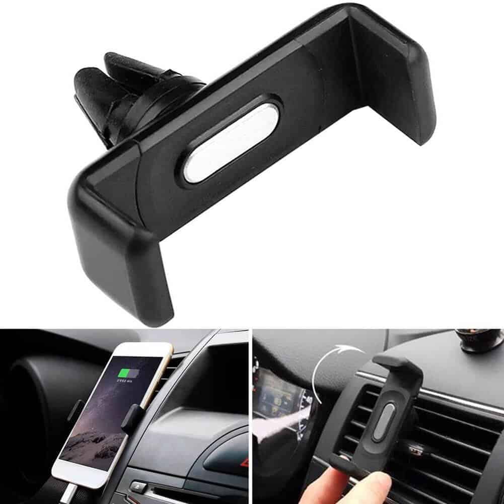 Universal 360° Rotating Air Vent Bracket Car Mobile Phone Holder For GPS Mount Cradle (Black)
