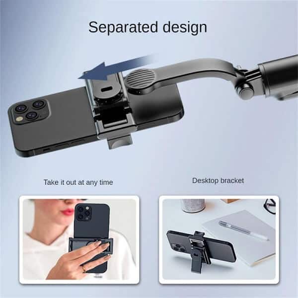 New Selfie Stick Tripod, Detachable Phone Bracket Monopod with Wireless Bluetooth Remote (8)