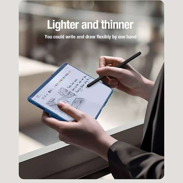 Nillkin CamShield Samsung Galaxy Z Fold 6 5G Slide Camera Back Protective 360° Fiber Cover Kickstand (Black)