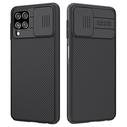 Nillkin Samsung Galaxy A22 4G Case, CamShield Series Slim Stylish Protective Case with Slide Camera Cover - Black