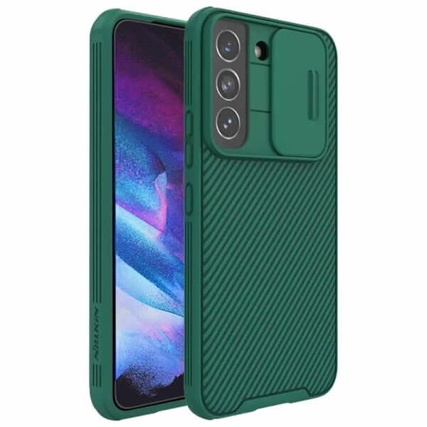 Nillkin Samsung Galaxy S23 Case, CamShield Series Slim Stylish Protective Case with Slide Camera Cover – Green
