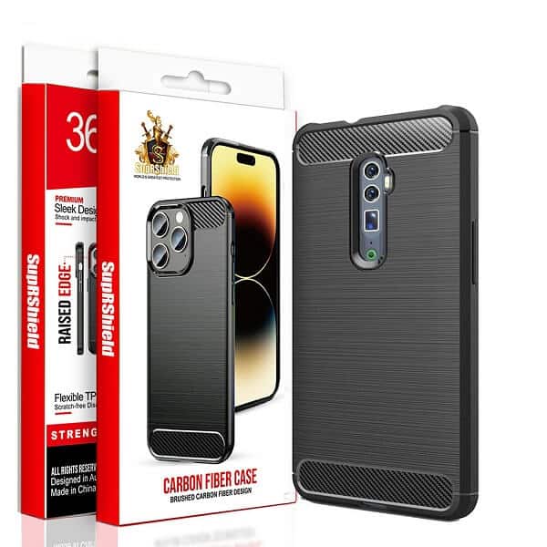 For Oppo Case Shockproof Heavy Duty Rugged Anti Knock Back Cover (Black)