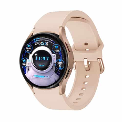 For Samsung Galaxy Watch 4 40mm 44mm /Watch 4 Classic 42mm 46mm Replacement Wristband, Adjustable Silicone Strap Kit Wrist Band For Women Men Unisex (Pink Sand) .