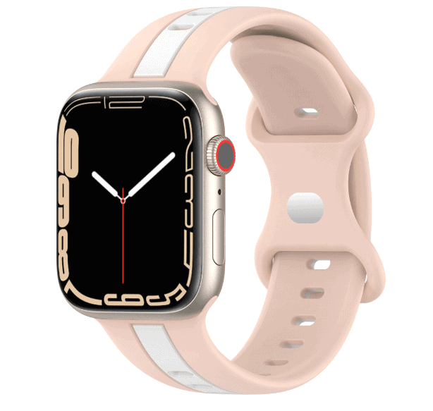 For Apple Watch Series 11 /10 /9/8 /7 /SE /6 /5 /4 /3 /2 /1 Ultra 2 /3 Replacement Duel Colour Silicon Wrist Band 38mm 40mm 41mm 42mm 44mm 45mm 46mm 49mm iWatch Wristband Loop Strap