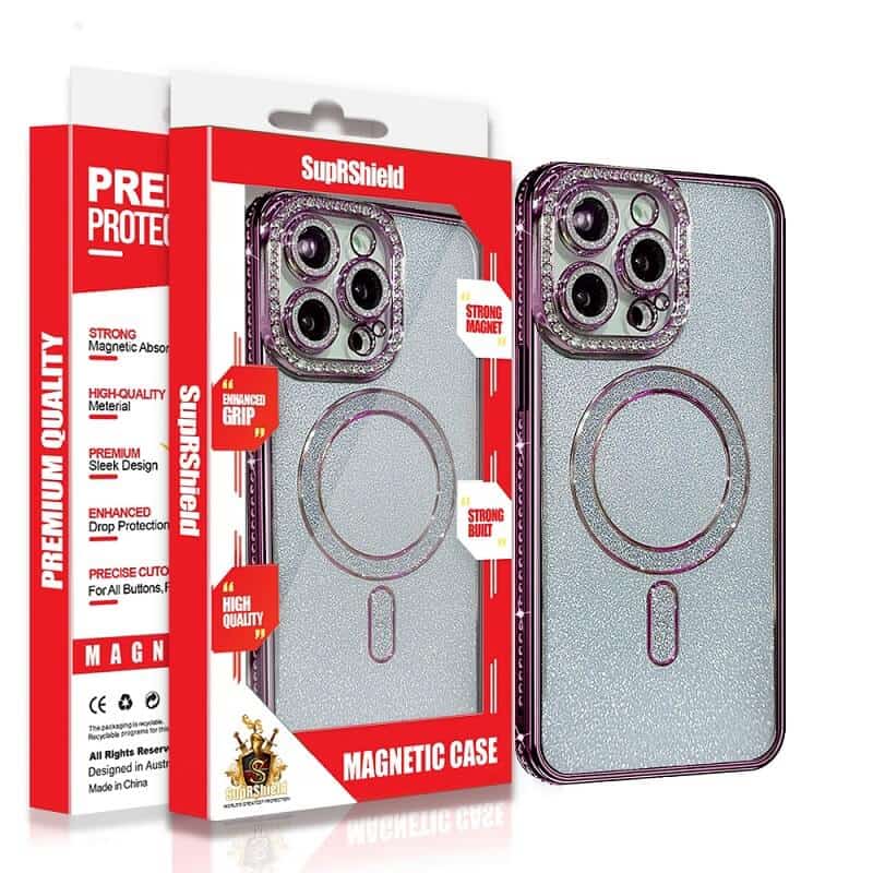 For Apple iPhone 16/16 Pro/iPhone 16 Pro Max/iPhone 16 Plus Glitter Bling Diamond MagSafe Magnetic Case Cover