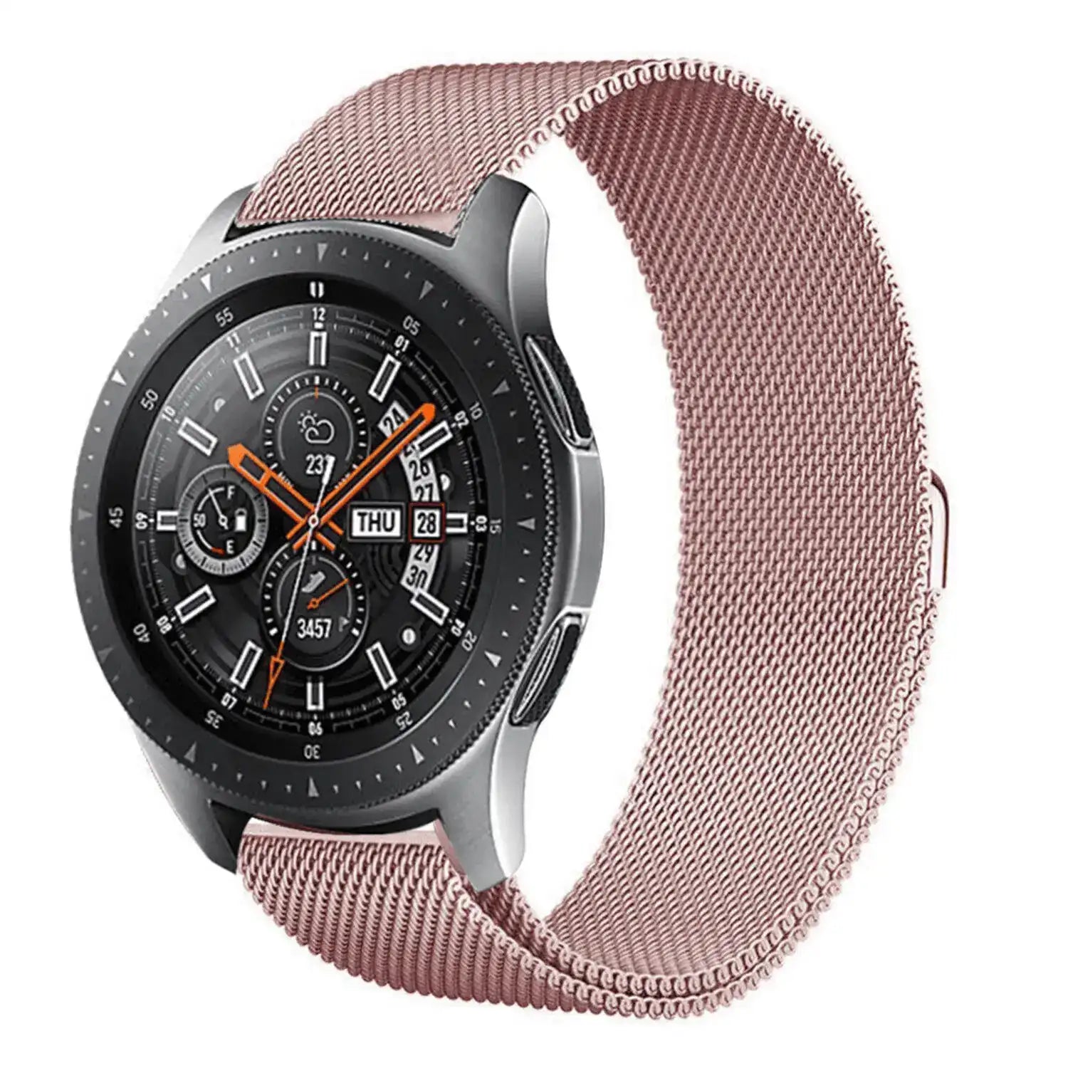 Samsung Galaxy Watch 7 FE 6 5 4 3 Pro Active 2 Gear S2 Stainless Steel Adjustable Milanese Strap