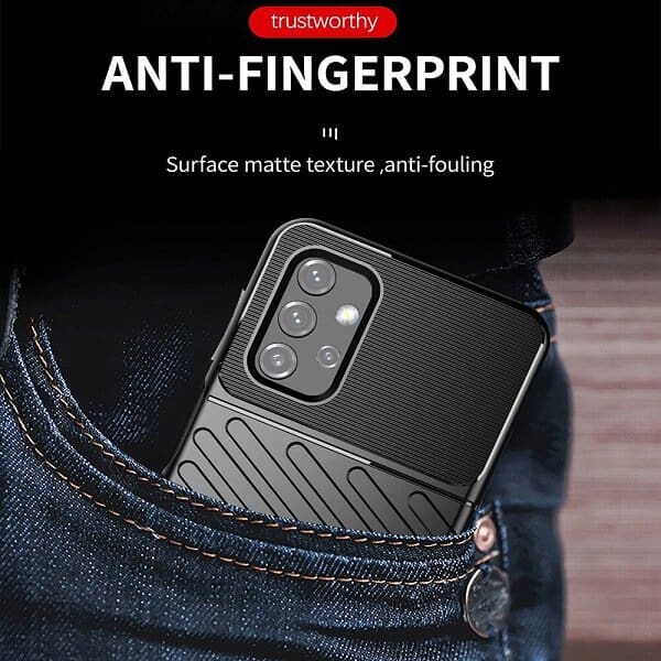 For Samsung Galaxy A Series Shockproof Case Absorption Anti Scratch Heavy Duty Durable Drop Protection Phone Armor Back Cover (Black)