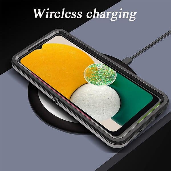 Samsung Galaxy A13 5G Case Drop Resistant Defender Tradies Heavy Duty Rugged Shockproof Cover (Black)