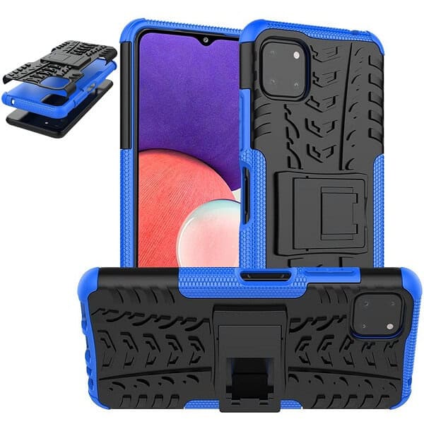 Samsung Galaxy A22 5G Heavy Duty Case Shockproof Rugged Protective Cover (Blue)