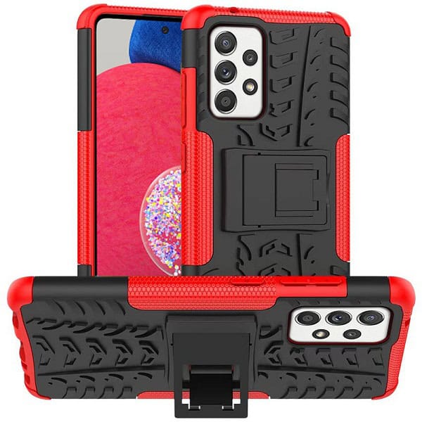 Samsung Galaxy A52s 5G Rugged Shockproof Case Heavy Duty Protective Back Cover (Red)