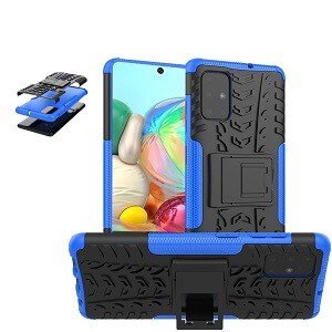 Samsung Galaxy A71 Heavy Duty Case Rugged Tough Shockproof Cover (Blue)