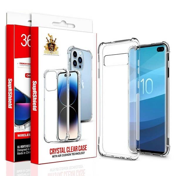 Samsung Galaxy S10E Clear Case Shockproof Tough Gel Transparent Air Cushion Heavy Duty Cover (Transparent)