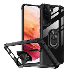 Apple iPhone X/XS Anti Scratch Rugged Magnetic Car Mount Ring Shockproof Heavy Duty Case Cover (Clear)