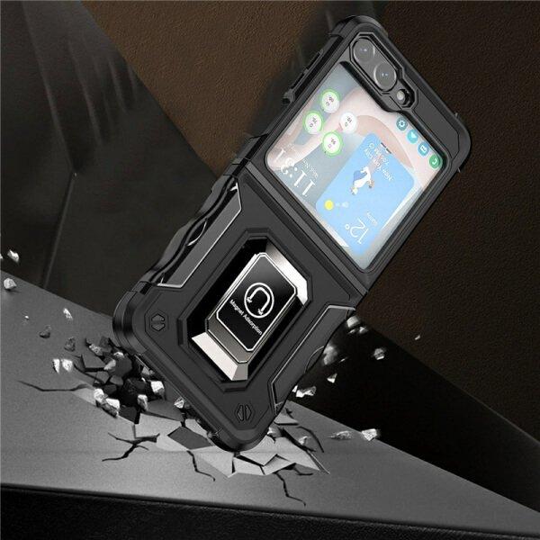 Samsung Galaxy Z Flip 5 5G Magnetic Ring Rugged Shockproof Case Heavy Duty Protective Back Cover
