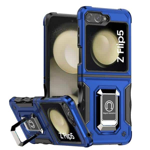 Samsung Galaxy Z Flip 5 5G Magnetic Ring Rugged Shockproof Case Heavy Duty Protective Back Cover