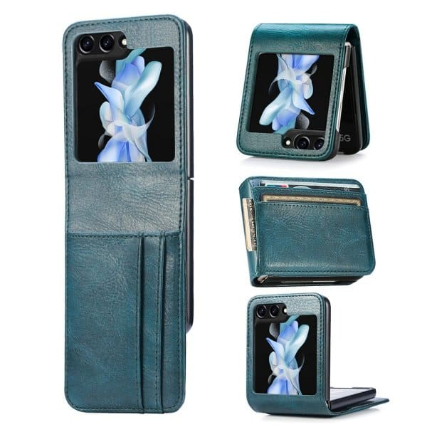Samsung Galaxy Z Flip 5 Wallet Leather Card Holder Flip Protective Shockproof Case Cover