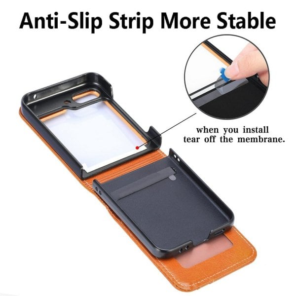 Samsung Galaxy Z Flip 5 Wallet Leather Card Holder Flip Protective Shockproof Case Cover