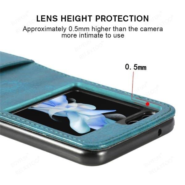 Samsung Galaxy Z Flip 5 Wallet Leather Card Holder Flip Protective Shockproof Case Cover