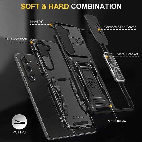 For Samsung Galaxy Z Fold 5 /6/7 5G Magnetic Ring Rugged Shockproof Case Heavy Duty Protective Back Cover