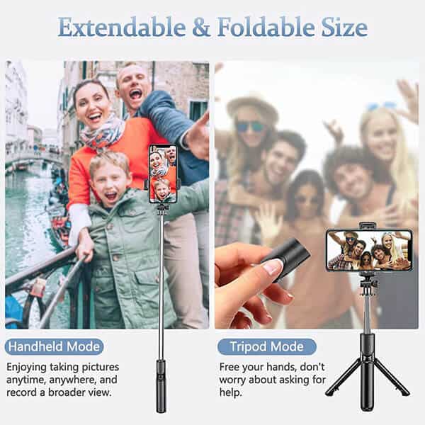 S03 Selfie Stick Tripod Extendable Wireless Bluetooth Remote Portable Smartphone Tripod Stand Mount for IOS Android phone