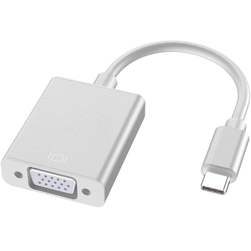 1080P USB 3.1 Type C Male to VGA Female Adapter Converter Cable For Macbook HDTV