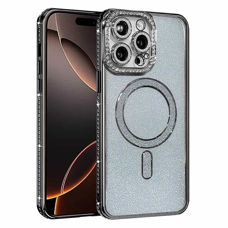 For Apple iPhone 16/16 Pro/iPhone 16 Pro Max/iPhone 16 Plus Glitter Bling Diamond MagSafe Magnetic Case Cover