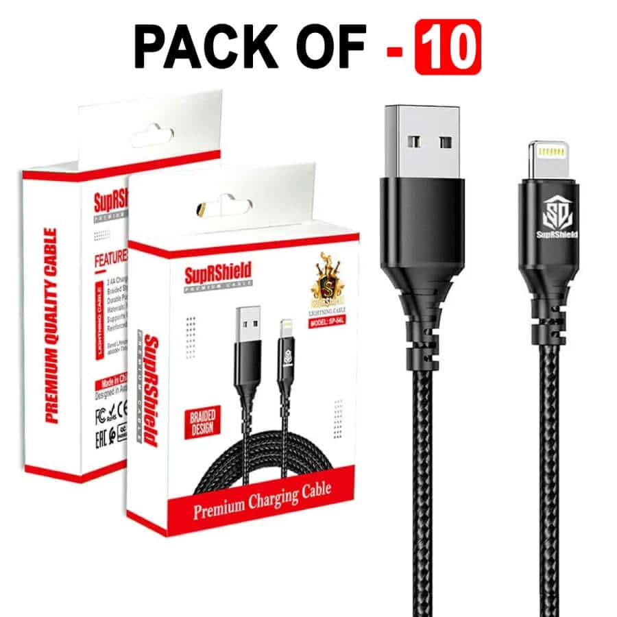 SupRShield (SP54L) 1M Braided USB Lightning Nylon Cable Cord Charger For Apple