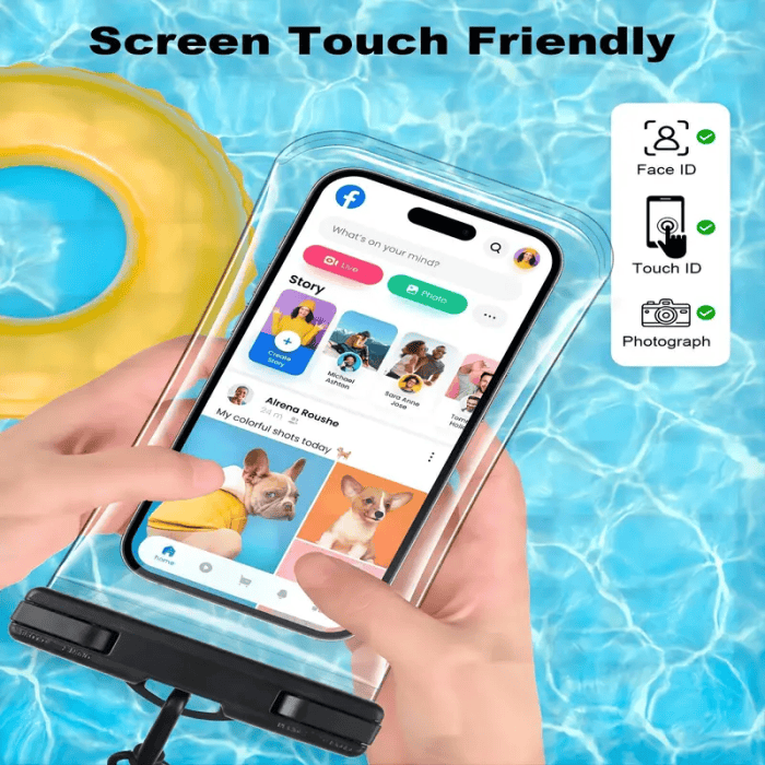 Universal Waterproof Water Proof Phone Bag Dry Pouch Underwater Case Cover for Up to 6.9 inch Mobile Phone