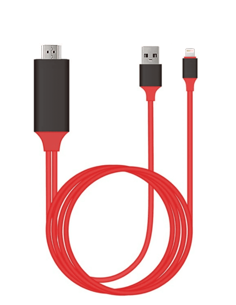 Lightning to HDMI Cable Adapter Sync Audio Video Charge Port Connector For iPhone to 1080P HD TV/Projector/Monitor