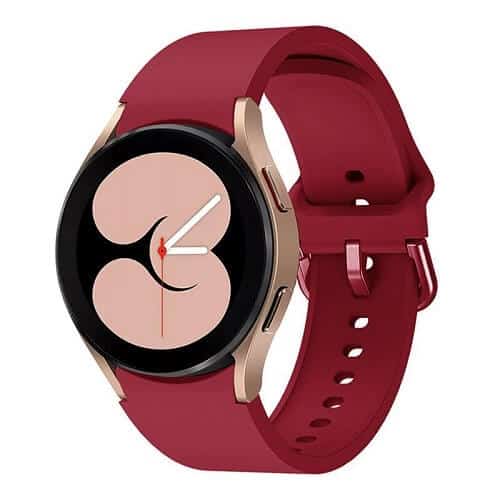For Samsung Galaxy Watch 4 40mm 44mm /Watch 4 Classic 42mm 46mm Replacement Wristband, Adjustable Silicone Strap Wrist Band For Women Men Unisex (Wine Red)