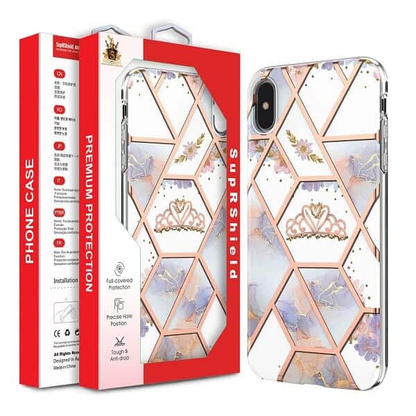 For Apple iPhone Hard back Marble Pattern Slim Design Enhanced Camera and Screen Protection Girls and Women Cover