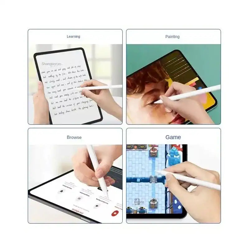 Universal JT18-P Active Stylus Touch Screen Pen Drawing Tablet Phone Mobile Smart Capacitive Digital Pencil For iPad/Samsung/Android/Tablet (White)