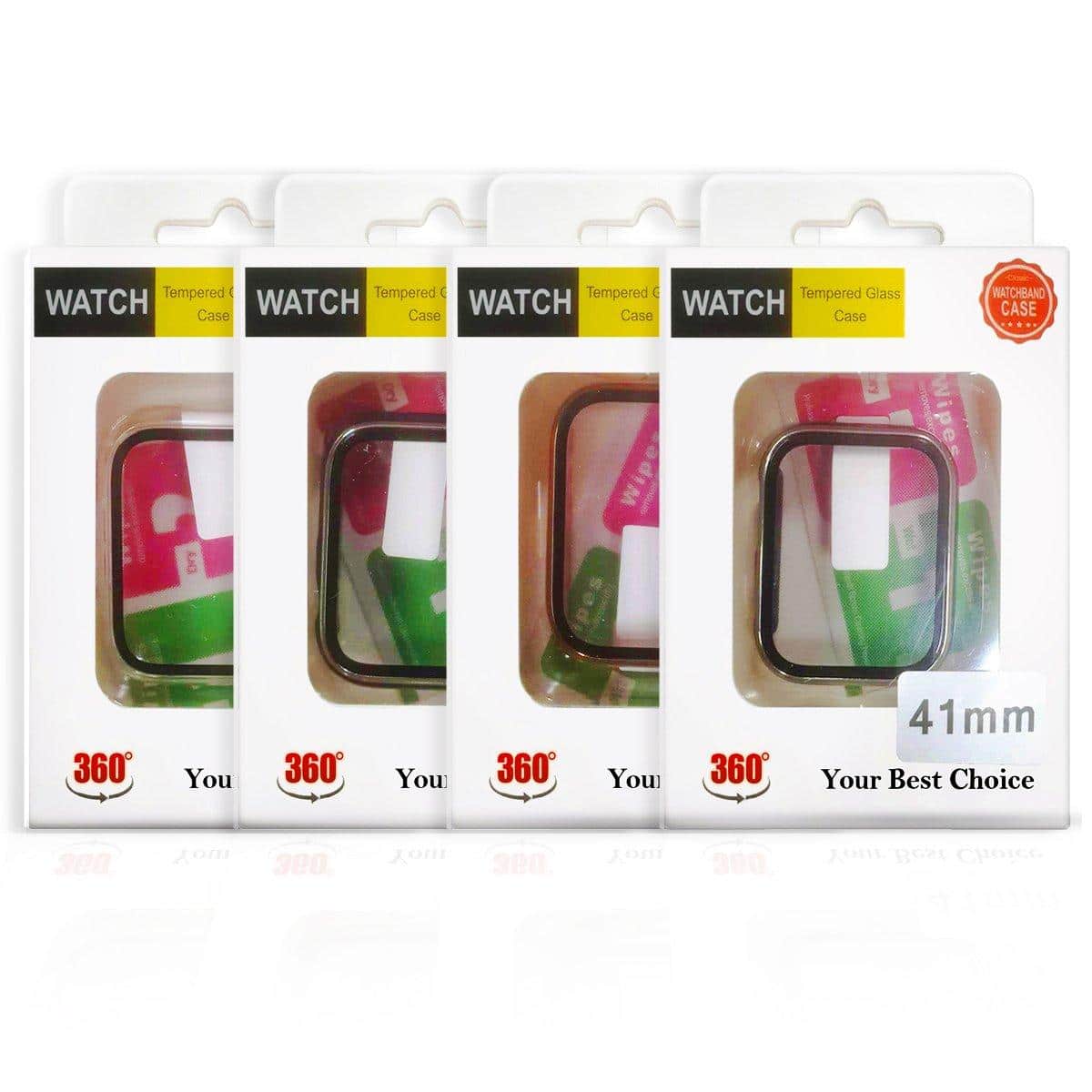 For Apple Watch 40 /41 /42 /44 /45mm Hard Case iWatch Gel Case With Built-In Screen Protector