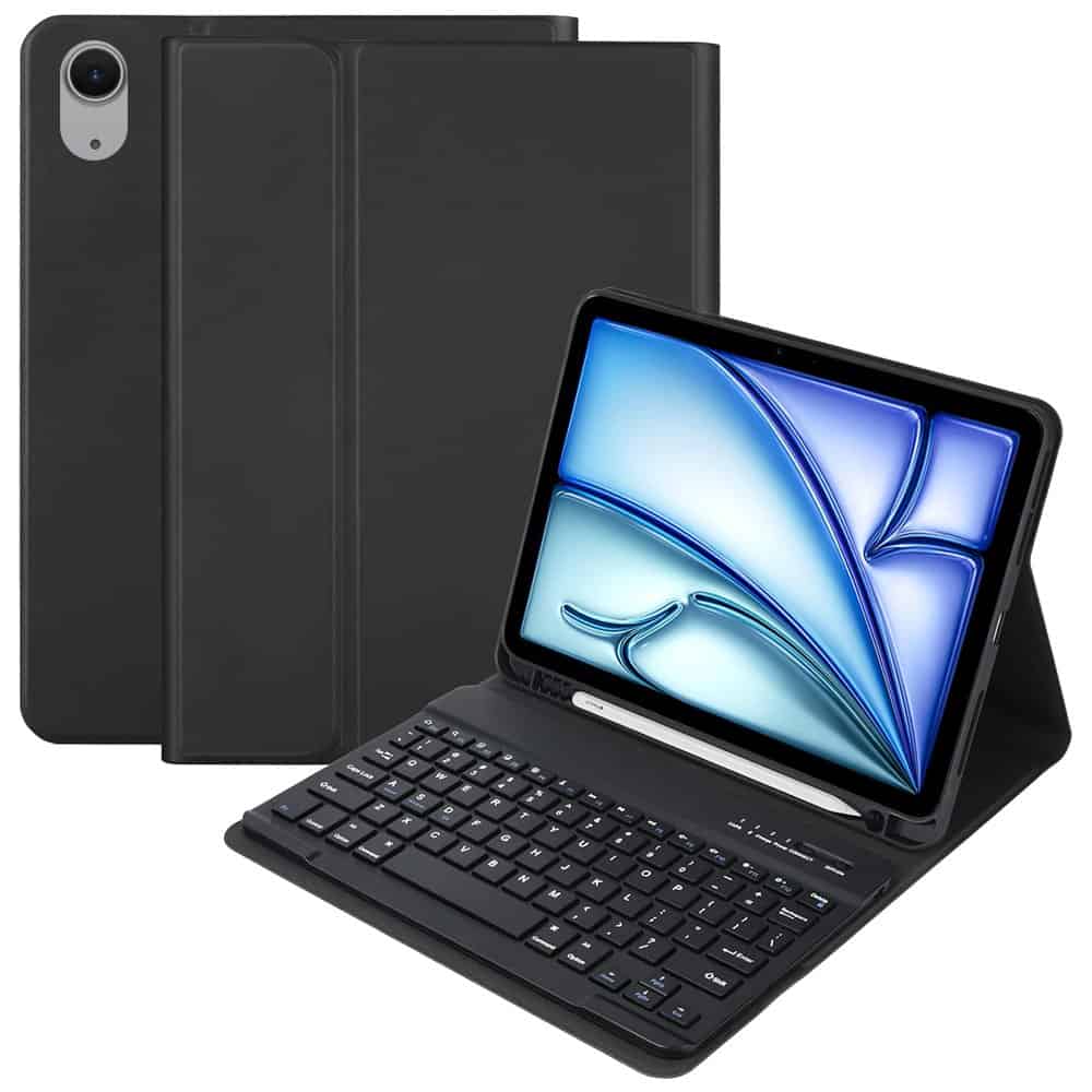 Wireless Bluetooth Keyboard Case, Folio Leather Smart Cover Case for All Apple iPad Models