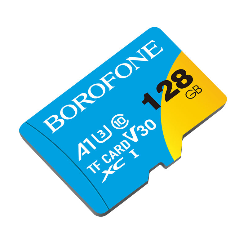 Borofone 128GB TF Memory Card, Class 10 A1 U3 V30 High Speed Micro SDXC, Reliable Storage for Smartphones, Tablets, Cameras & Dashcams
